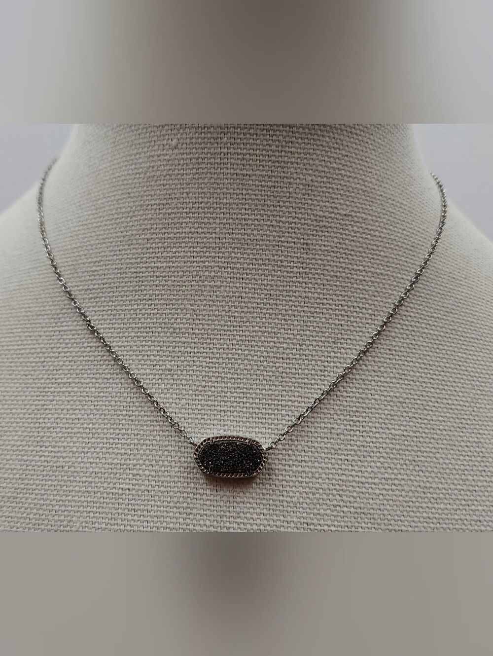 Kendra Scott druzy silver necklace